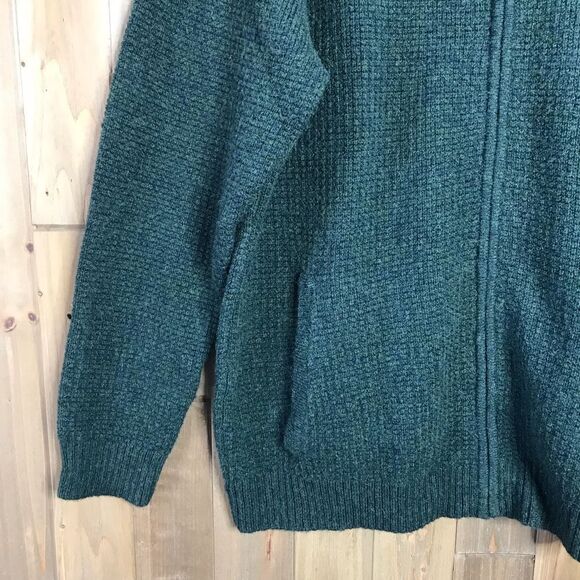Pendleton Mens Green 100% Shetland Wool Full Zip Sweater Size XL - Picture 8 of 16